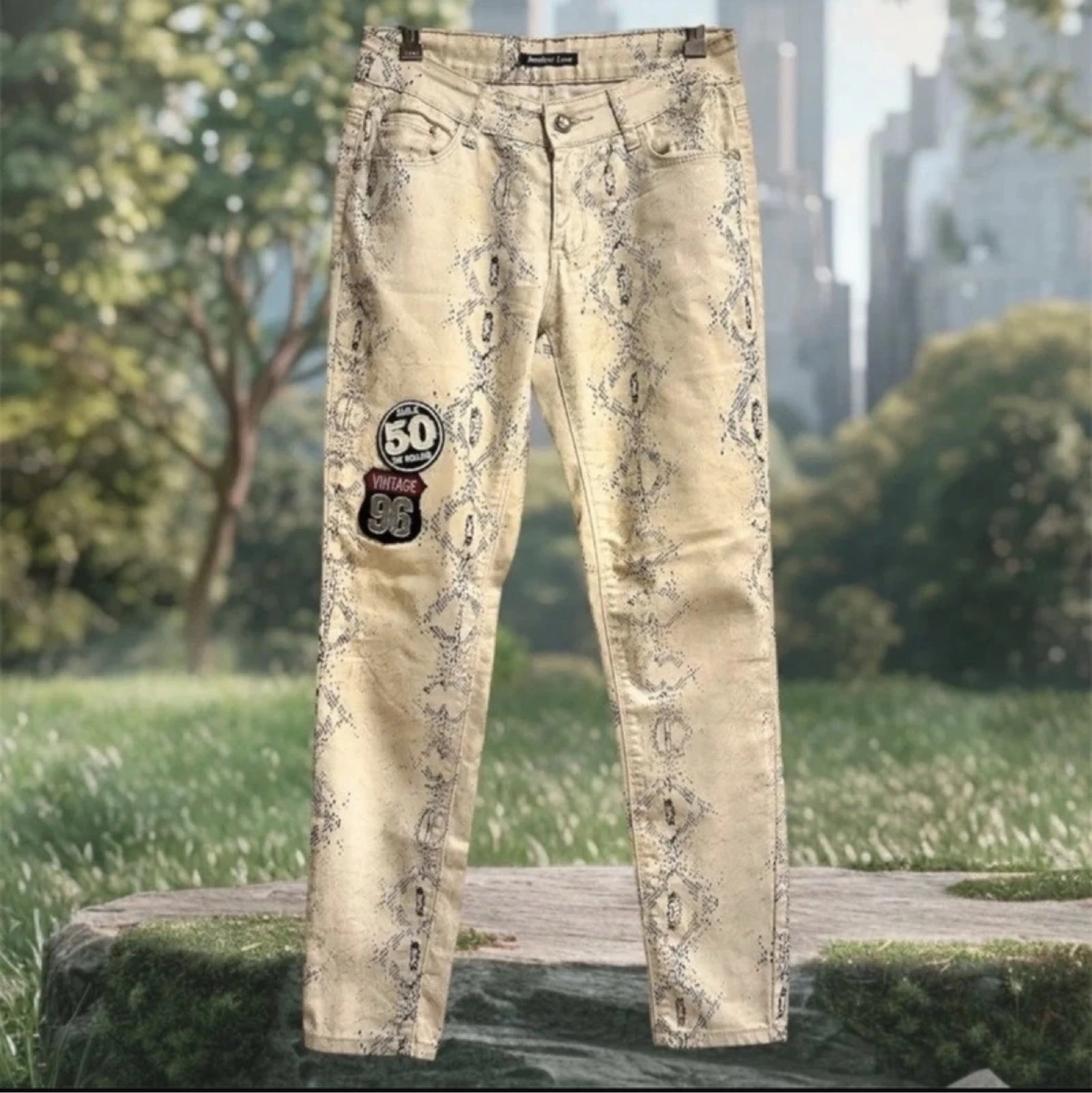 Pantalón elástico animal print – photo 3